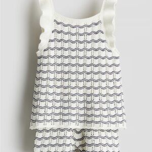 H&M Pointelle striped striped sweater set (18 mos) - $12